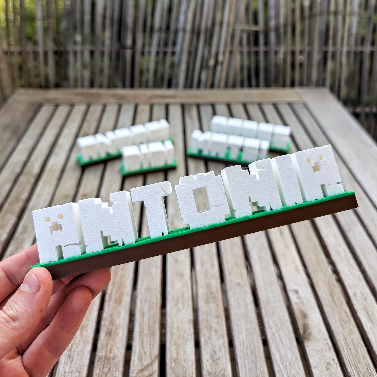 Plăcuță Minecraft cu Nume Personalizat
