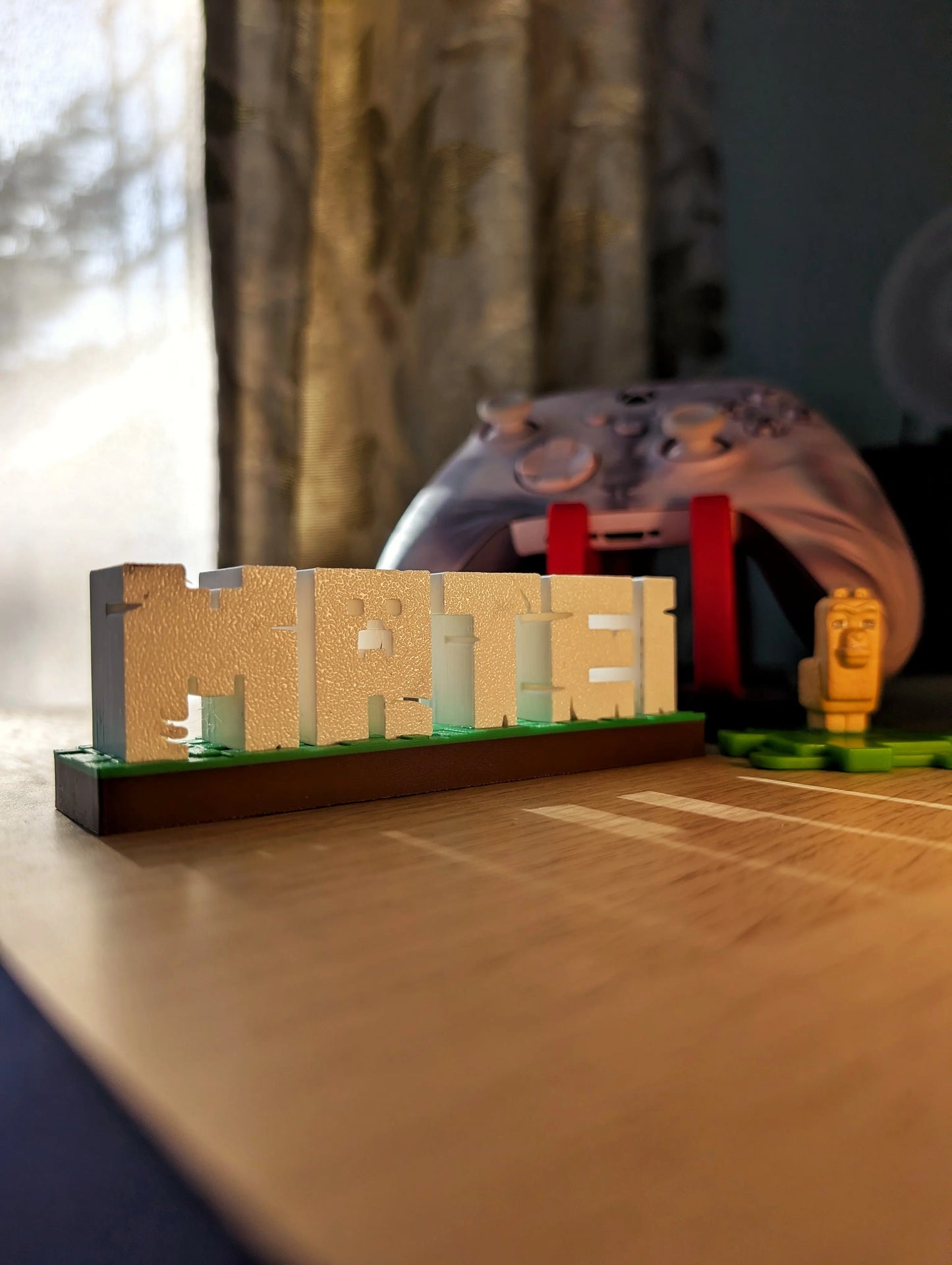 Plăcuță Minecraft cu Nume Personalizat