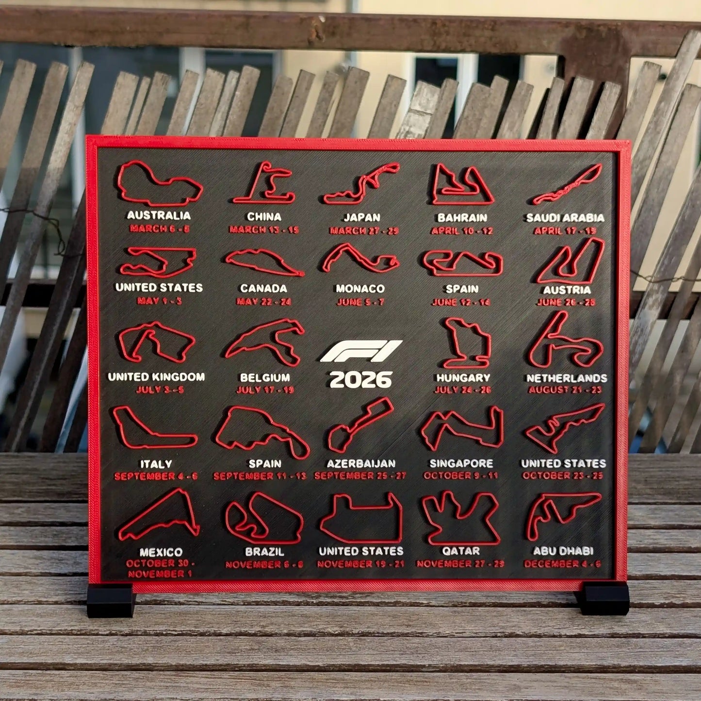 F1 Calendar 2026 - Circuite