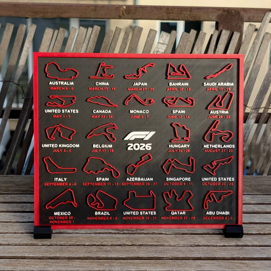 F1 Calendar 2026 - Circuite