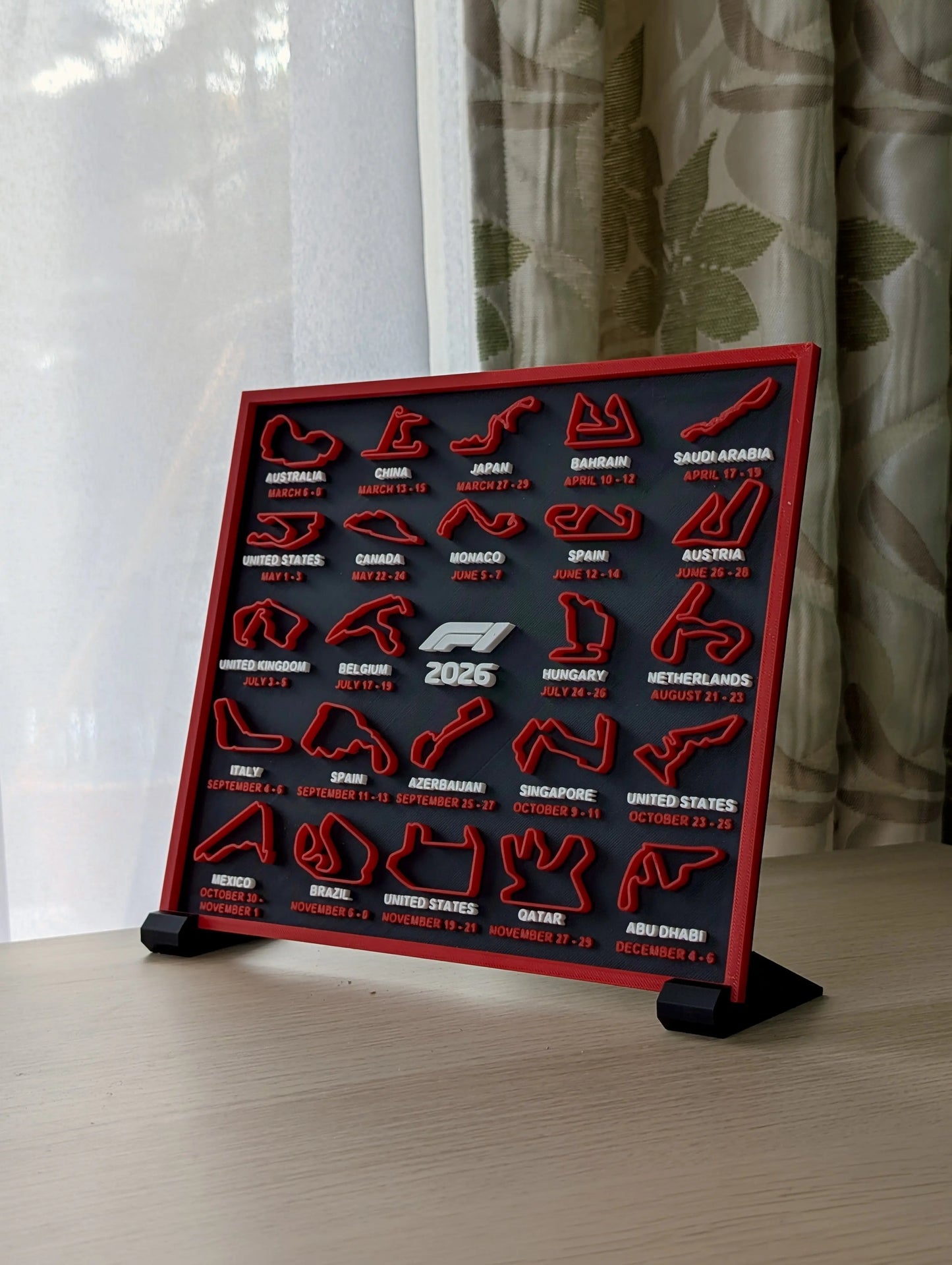 F1 Calendar 2026 - Circuite